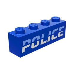 3010pb332ブロック1×4(POLICE)ブルー