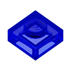 3024-043プレート1×1トランスダークブルー