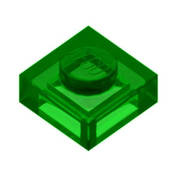 3024-048プレート1×1トランスグリーン