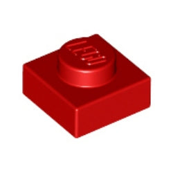 3024-021プレート1×1レッド