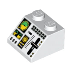 3039pb045プリントスロープ45度2×2(飛行機コクピット)ホワイト