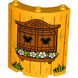 30562pb077パネル4×4×6クォーター(ミッキーマウスロゴと窓)ブライトライトオレンジ