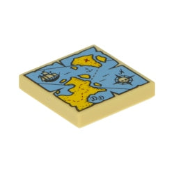 3068bpb0929タイル2×2(海賊の宝地図)タン