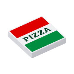 3068bpb1045タイル2×2(PIZZA)ホワイト