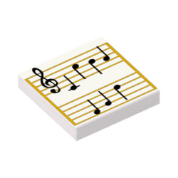 3068bpb1291タイル2×2(楽譜)ホワイト