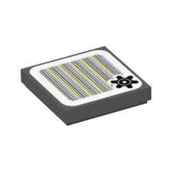 3068bpb1803ステッカータイル2×2(歯車)ダークブルーイッシュグレイ