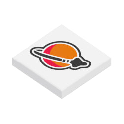 3068bpb2339タイル2×2(クラシックスペースロゴ)ホワイト