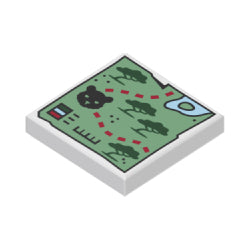 3068pb2391タイル2×2(サンドグリーンランドとブラックタイガー)ホワイト