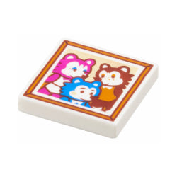 3068pb2555タイル2×2(どうぶつの森肖像画)ホワイト