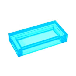 3069b-042タイル1×2トランスライトブルー