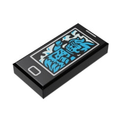 3069bpb0724タイル1×2(ゴーストフォン)ブラック