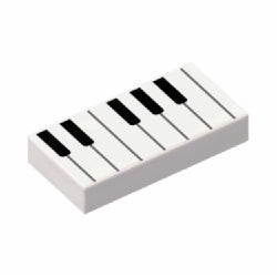 3069bpb0761タイル1×2(ピアノ鍵盤)ホワイト