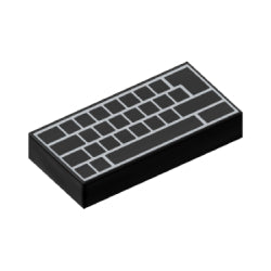 3069bpb0856-026タイル1×2(キーボード)ブラック