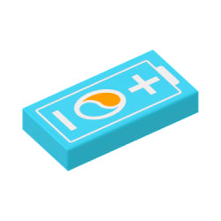 3069bpb1065タイル1×2(EV車バッテリー)ミディアムアジュール