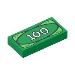 3069bpx7タイル1×2(100ドル)グリーン