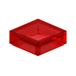 3070b-041タイル1×1トランスレッド