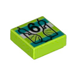 3070bpb173タイル1×1(ナンバープレート6)ライム