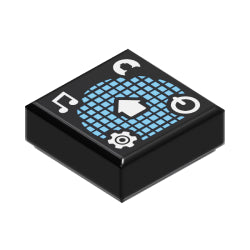 3070pb362タイル1×1(ホームボタンとアイコン)ブラック