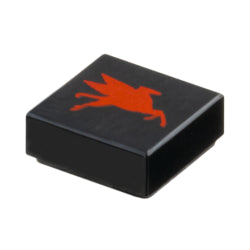 3070pb372Rタイル1×1(レッドモービルペガサス右側)ブラック