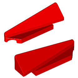 3388-3389-021ウェッジ5x1x1-1/3-1x4プレートベース右/左(ペア)レッド