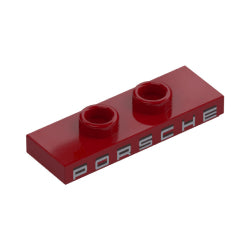 34103pb02プレート1×3中央2スタッド(PORSCHE)ダークレッド