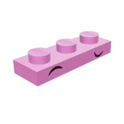 3623pb005プレート1×3(Puzzled Unikitty)ブライトピンク