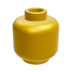 3626c-297ミニフィグヘッドパールゴールド