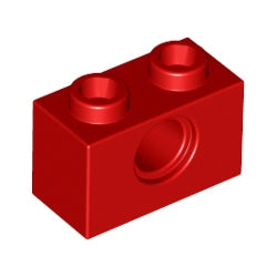 3700-021テクニックブロック1×2ペグ穴1個レッド