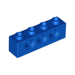 3701-023テクニックブロック1×4ペグ穴3個ブルー