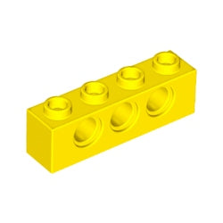 3701-024テクニックブロック1×4ペグ穴3個イエロー