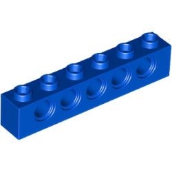 3894-023テクニックブロック1×6ペグ穴5個ブルー
