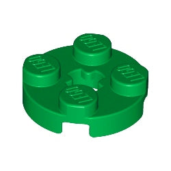4032-028プレート2×2丸車軸穴有グリーン