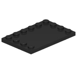 6180-026特殊タイル4×6端にスタッド有ブラック