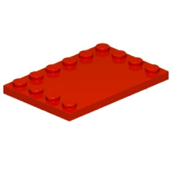 6180-021特殊タイル4×6端にスタッド有レッド