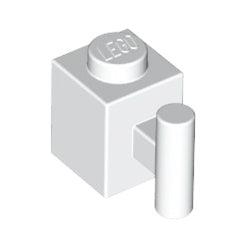 2921-001ブロック1×1取っ手付きホワイト