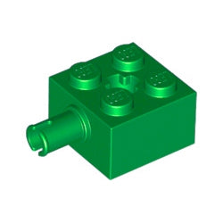 6232-028ブロック2×2側面ペグ1個付きグリーン