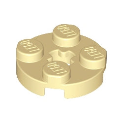 4032-005プレート2×2丸車軸穴有タン