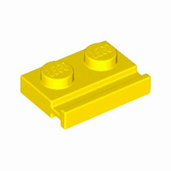 32028-024プレート1×2ドアレール付イエロー