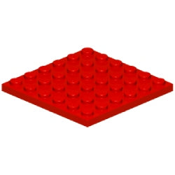 3958-021プレート6×6レッド