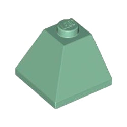 3045-151スロープ45度2×2コーナー2方向傾斜サンドグリーン