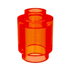 3062b-047ブロック1×1丸トランスネオンオレンジ