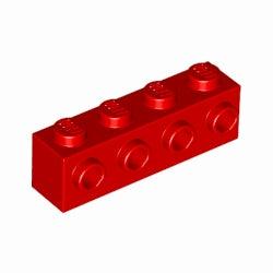 30414-021ブロック1×4側面にスタッド有レッド