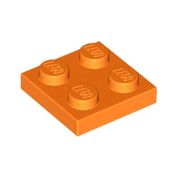 3022-106プレート2×2オレンジ