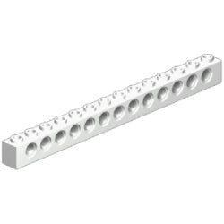 32018-001テクニックブロック1×14ペグ穴13個ホワイト