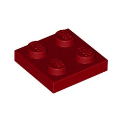 3022-154プレート2×2ダークレッド