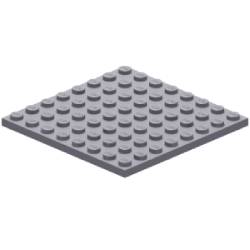 41539-194プレート8×8ライトブルーイッシュグレイ