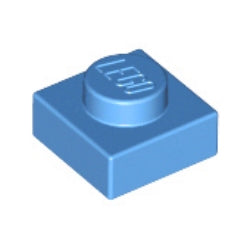 3024-102プレート1×1ミディアムブルー