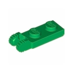 44302-028ヒンジプレート1×2ロック端に指2本グリーン(旧型)