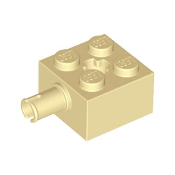 6232-005ブロック2×2側面ペグ1個付きタン