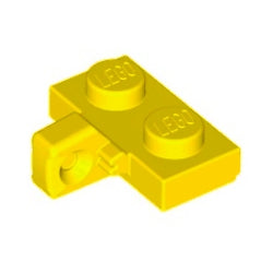 44567-024ヒンジプレート1×2ロック側面に指1本イエロー